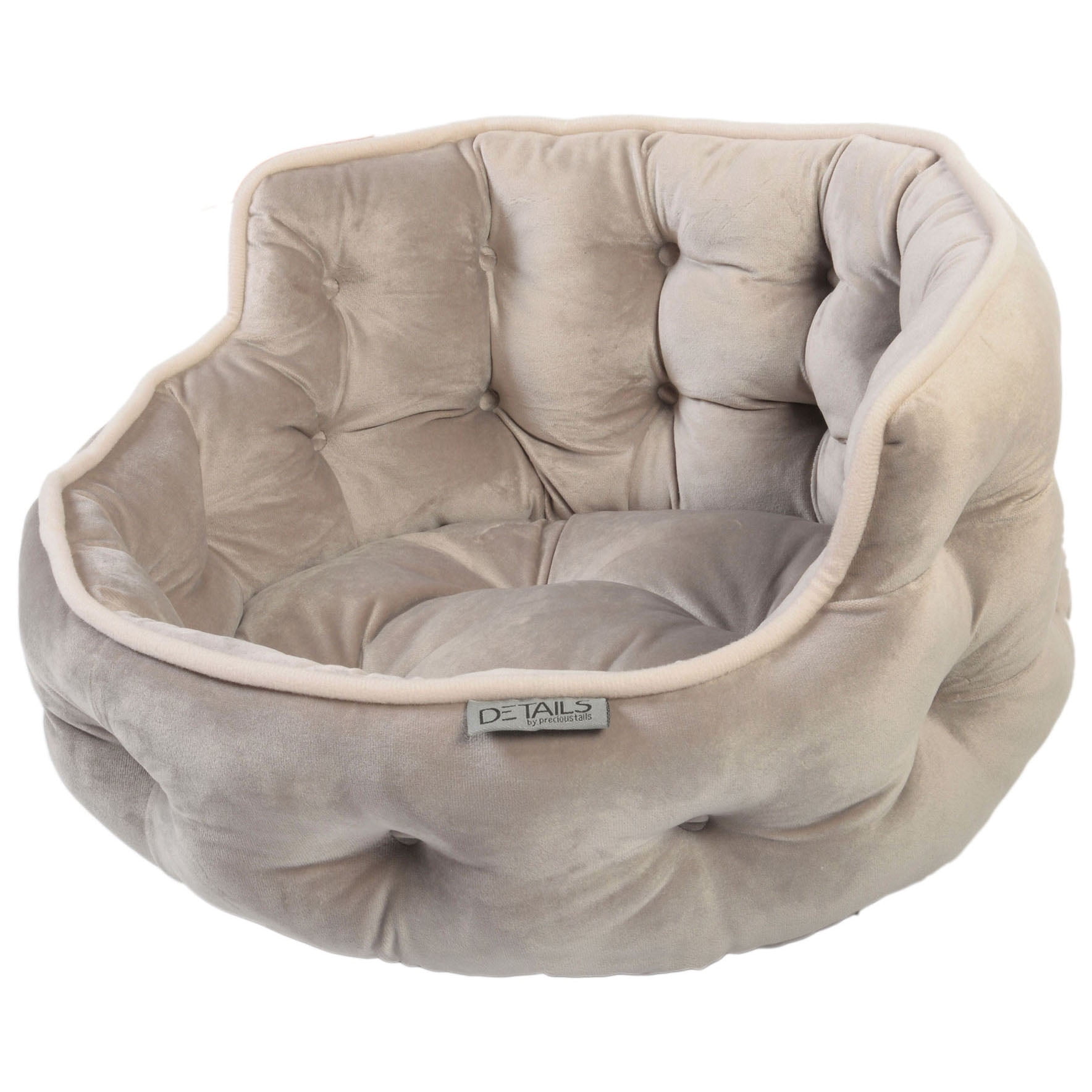 Precious Tails Ultra Plush Mini Tufted Velvet Round Cuddler Dog Cat Pet Bed Small Walmart