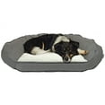 thumbnail image 1 of Precious Tails Vegan Leather Curved Orthopedic Memory Foam Sofa Pet Dog Bed, 1 of 3