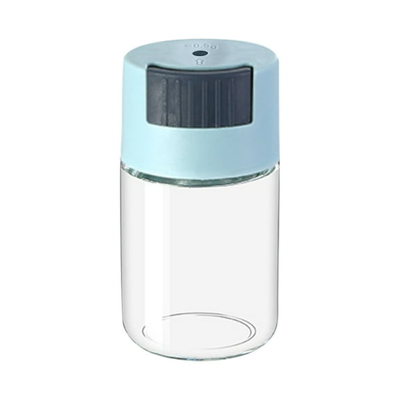 Precise 0.02 Ounce Push-in Glass Dispenser | Seasoning & Spice Shaker with Portion Control | 100ml (3.4oz) Capacity for Kitchen, BBQ & Camping