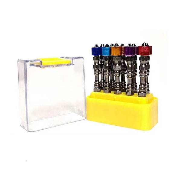 Precise 10pcs 65mm Hexagonal Shank Aluminum Circle Magnetic Screwdriver Bit Power Tool Set For Enhances Work Efficiency