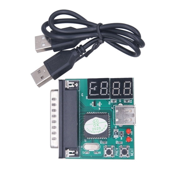 Precise Computer Fault Test Card 4 Digit Laptop Diagnostic Card for Accurate Fault Detection Parallel Port