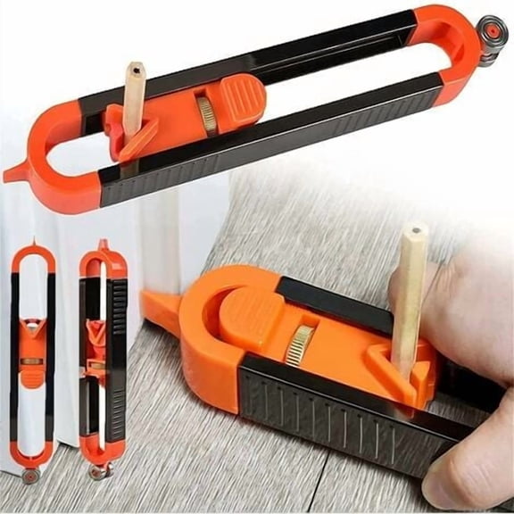 Precise Contour Gauge with Lock, Profile Tracing Ruler Contour Gauge for Woodworking, Shape Contour Duplicator, Essential Tool for DIY, Construction