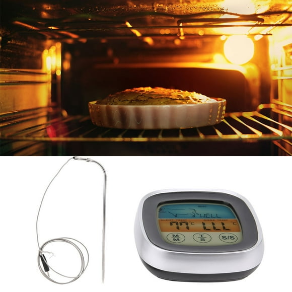 Precise Cooking Thermometer: Digital Touchscreen, Timer, Wide Temp Range, BBQ Ready!