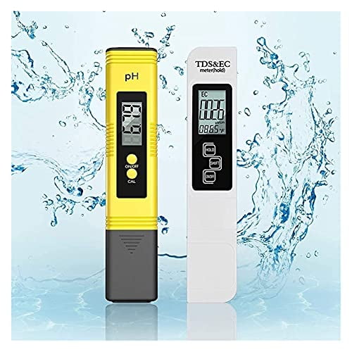 Precise Digital Multiparameter Water Quality Test Meter for Testing Drinking Water Indoor Pool Hydroponics Aquarium Swimming (White/Yellow) Practical Water Quality Detector
