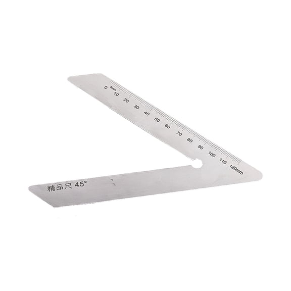 Precise Engineered Stainless Steel Angled Finder With Clear Marking For Carpentry Metalworking Technical Drafting Tasks