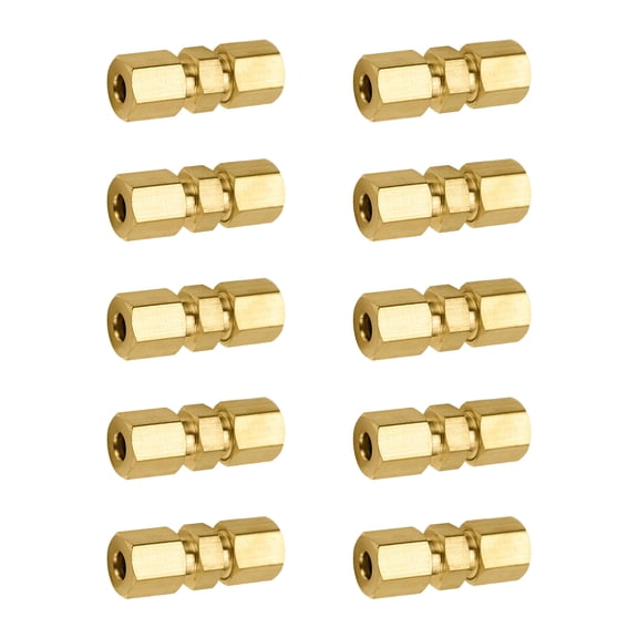Precise Fit 4.76mm Brass Brake Tube Connectors Couplers Not Required Flaring For Reliability Vehicle Hydraulics Systems
