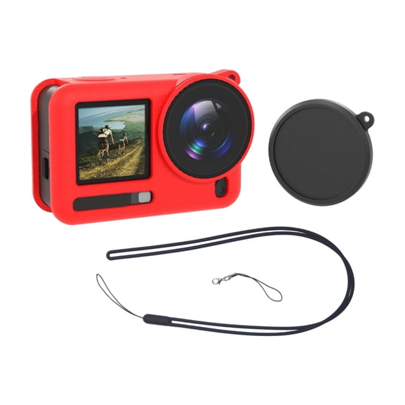 Durability Silicone Case with Lanyard for Action 6 Cameras Cover Easy Portability During Outdoor Traveling Adventure
