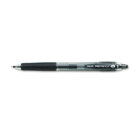 Pilot® Precise BeGreen Gel Retractable Rollerball Pens, Fine Point, 0.7 mm, 83% Recycled, Black Translucent Barrel, Black Ink, Pack Of 12