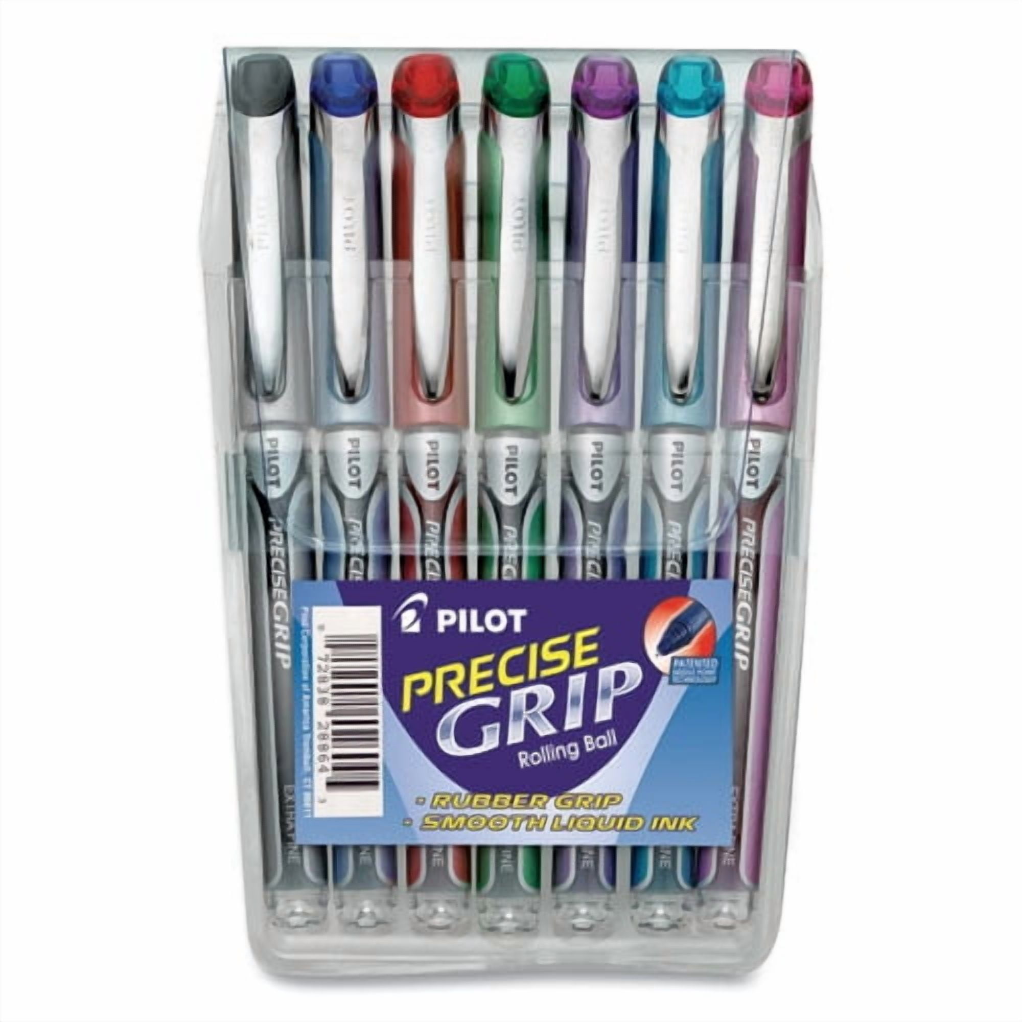 Precise Grip Rollerball Pen, Stick, Extra-Fine 0.5 mm, Assorted Ink and Barrel Colors, 7/Pack | Bundle of 2