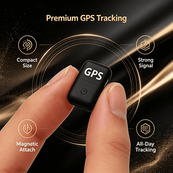 Precise Mini GPS Tracker Strong Signal Global Positioning Device, 24/7 Location Monitoring Anti-Theft Alert for Cars & Asset Protection