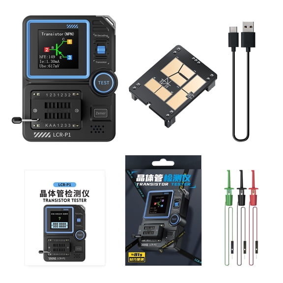 Precise MultiFunctional LCRP1 Transistor Tester Testing Tool With Intelligent Recognition Alternate Measuring Modes