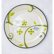 Precise Portions Portion Control Plate, Balanced Eating Plate and QSNGuide - 9 Inch Divided Plates for Healthy Eating, Portion Plates for Weight loss