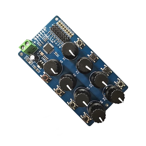 Precise Servo Tuning Board Servo Controller Debugging Board with 8Port, Knob Control Serial Connectivities for Engineers
