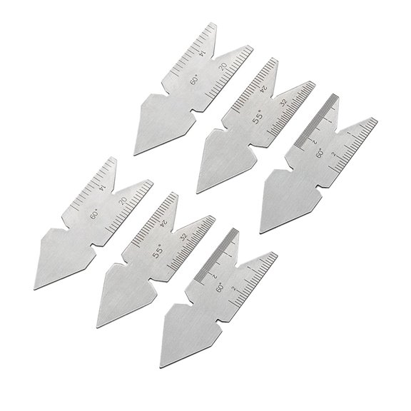 Precise Thread Center Gauge Steel Engraveds Marking Scale 60 Metric 55 Whitworth Angles Measuring Tool Easy-to-Read