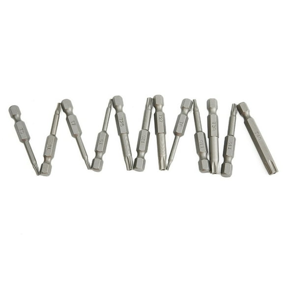Precise Torx Screwdriver Bits Set, 12Pcs 50Mm Magnetic Hex Shank, T5 T40 Sizes, High Hardness Alloy Steel Material Smile Home