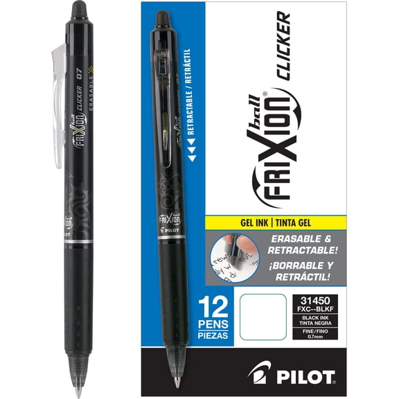 Pilot Precise V10 Rolling Ball Pens, Bold Point 1.0mm, Black Ink, 12 Pack