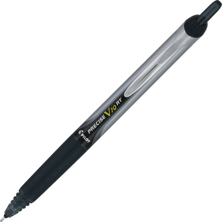 Precise V10RT Roller Ball Pen, Retractable, Bold 1 mm, Black Ink, Black Barrel, Dozen Precise V10RT Roller Ball Pen, Retractable, Bold 1 mm, Black Ink, Black Barrel, Dozen