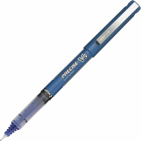 Pilot Precise V5 Roller Ball Pen, Extra Fine, Blue Ink, 12 Count