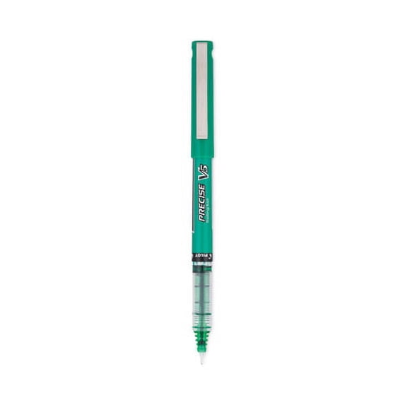 Precise V5 Roller Ball Pen, Stick, Extra-Fine 0.5 Mm, Green Ink, Green Barrel, Dozen | Bundle of 10 Dozen