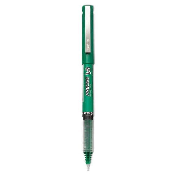 Precise V5 Roller Ball Pen, Stick, Extra-Fine 0.5 Mm, Green Ink, Green Barrel, Dozen | Bundle of 2 Dozen