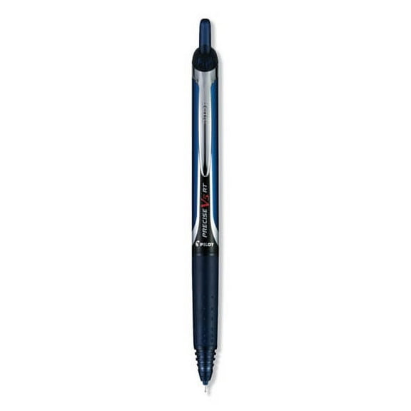 Precise V5rt Roller Ball Pen, Retractable, Extra-Fine 0.5 Mm, Navy Ink, Navy Barrel, Dozen | Bundle of 10 Dozen