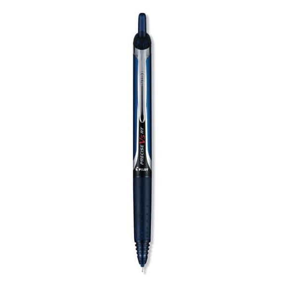 Precise V5rt Roller Ball Pen, Retractable, Extra-Fine 0.5 Mm, Navy Ink, Navy Barrel, Dozen | Bundle of 2 Dozen