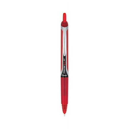 Precise V5rt Roller Ball Pen, Retractable, Extra-Fine 0.5 Mm, Red Ink, Red Barrel | Bundle of 10 Dozen