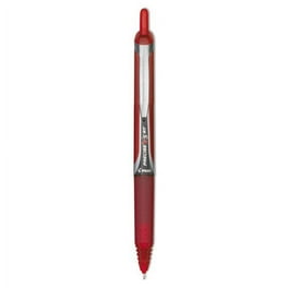 Precise V5RT Roller Ball Pen, Retractable, Extra-Fine 0.5 mm, Red Ink, Red Barrel