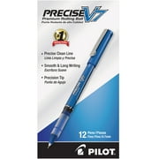 Pilot(R) Precise(TM) V7 Liquid Ink Rollerball Pens, 0.7 mm, Fine Point, Blue Barrel, Blue Ink, Pack Of 12, 35349