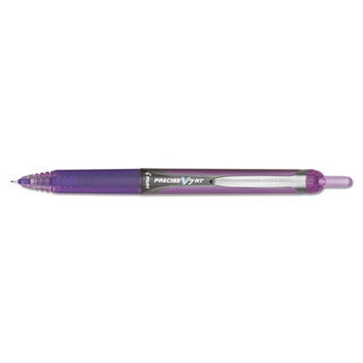 Pilot Precise V7RT Retractable Rolling Ball Pen, Purple Ink, Fine, 1 Dozen