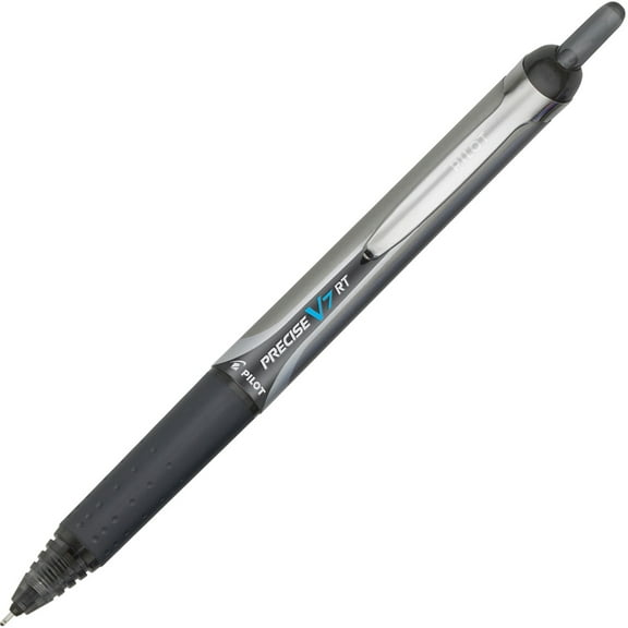 Precise V7rt Roller Ball Pen, Retractable, Fine 0.7 Mm, Black Ink, Black Barrel | Bundle of 5 Dozen