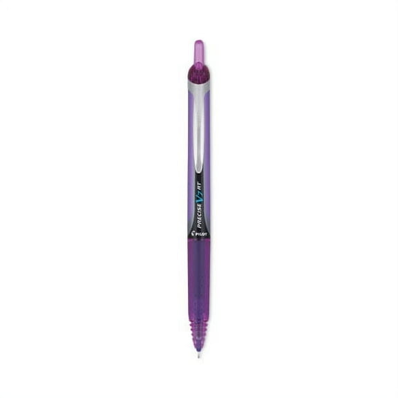 Precise V7rt Roller Ball Pen, Retractable, Fine 0.7 Mm, Purple Ink, Purple Barrel | Bundle of 10 Dozen