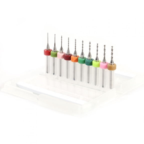 Precision 10,Piece Micro Drill Bit Set, 0.6,1.5mm For PCB Circuit Board, Reduced Breakage Quality Holes