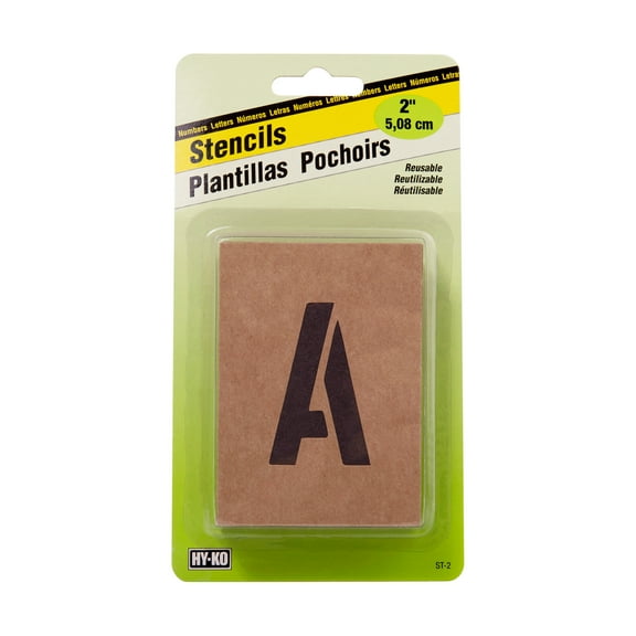 Hy-Ko Precision 2" Reusable Number & Letter Stencil Kit