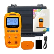 Precision 4-in-1 Gas Detector-Combustible & Toxic Hazardous Gas Meter O2 CO H2S Analyzer Portable Handheld Rechargeable