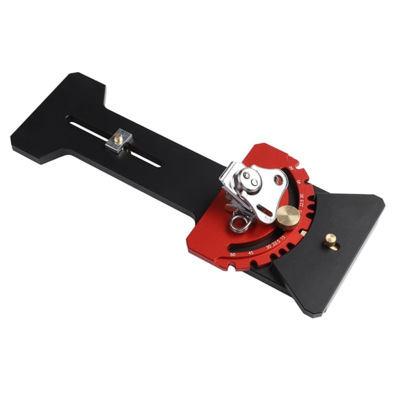 Precision Aluminum CNC 90 Angle Guide Stop Block For Track And Circular Saws, Adjustable 15-60 Bevel Support With Quick-Lock Mechanism For Woodworking