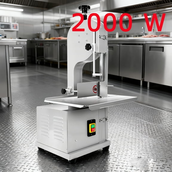 Precision Bone Cutting Machine, 2000W Commercial Power, 0.04" Ultra-Thin Slicing Capability, Heavy-Duty Equipment for Delicatessen, Catering Services