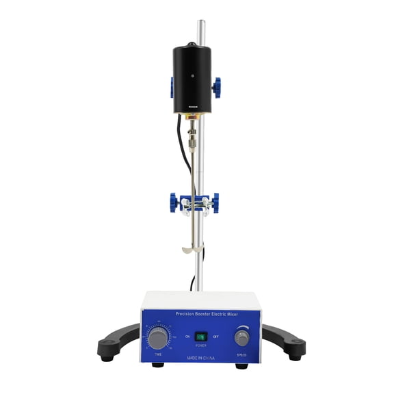 Precision Booster Electric Mixer 100W Lab Overhead Stirrer 0-2800rpm Electric Mixer 0-120min Timer & 10L Capacity for High-Intensity Experiments