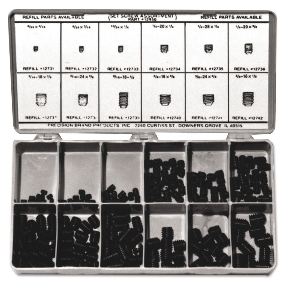 Precision Brand 12950 Socket Head Set Screw Assortment