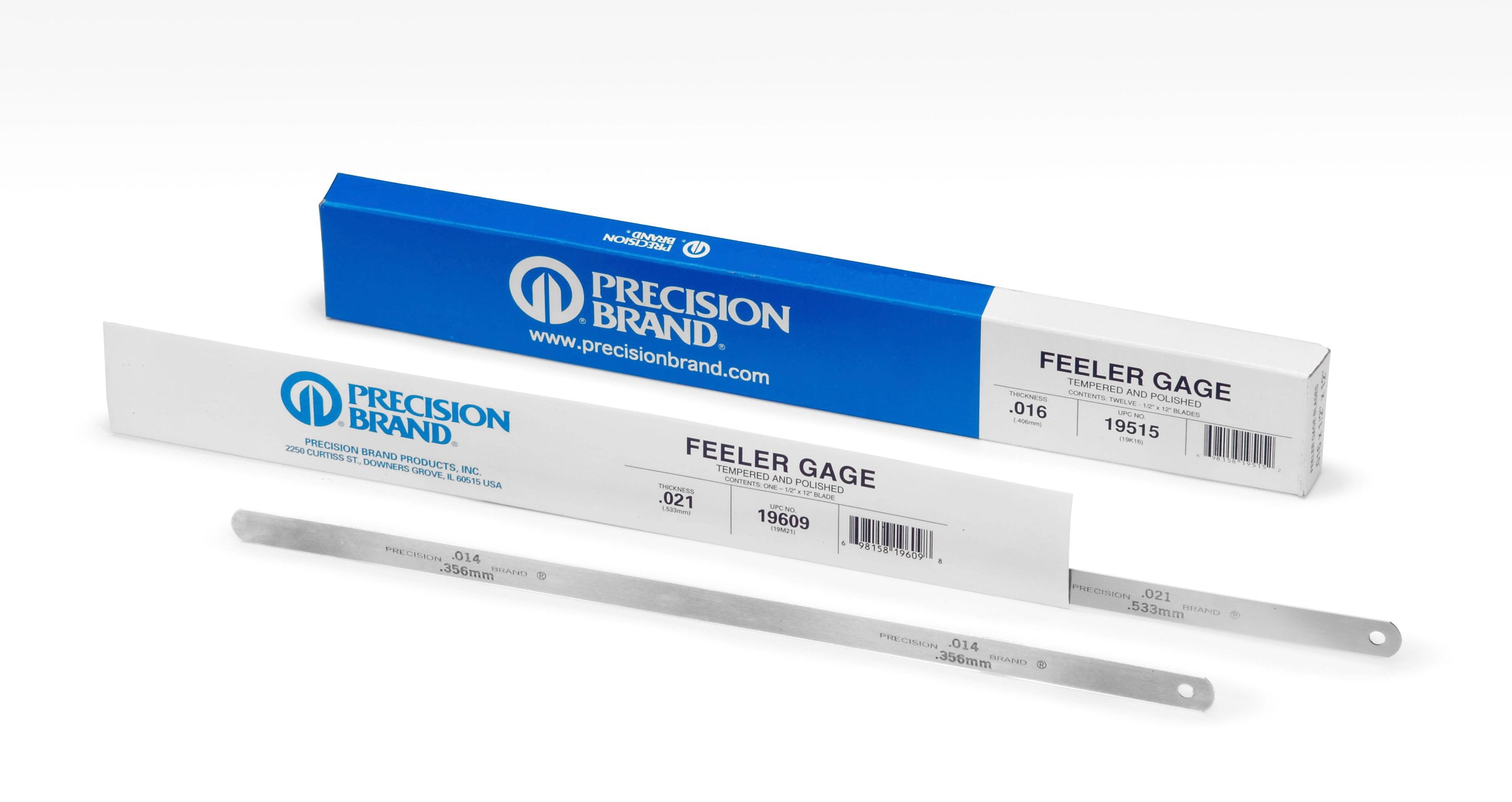 Precision Brand 19790 Steel Thickness Feeler Gage, 0.040" Thickness, 1/2" Width, 12" Length (Pack of 12) CA1