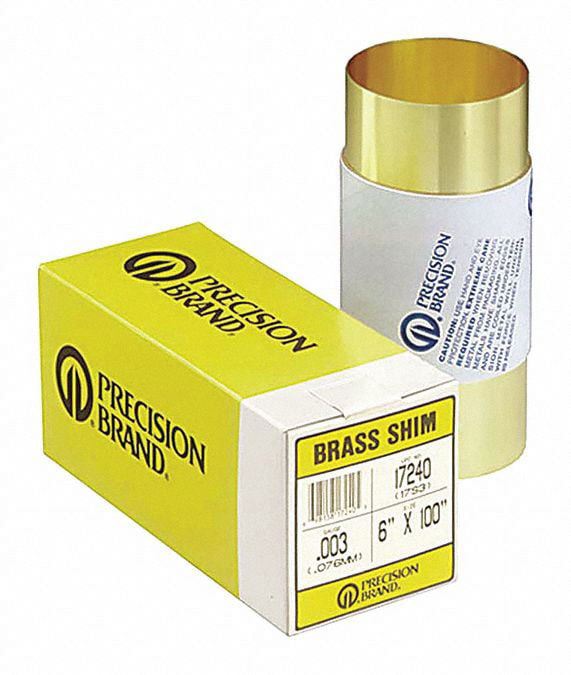 Precision Brand Shim Stock,Roll,Brass,0.0050 In,6 In 17305 - Walmart.com