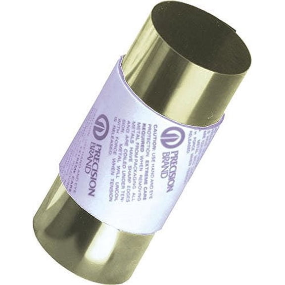 Precision Brand Brass Shim Stock Rolls, 0.0008", Brass, 0.01" x 60" x 6" - 1 ROL (605-17655)