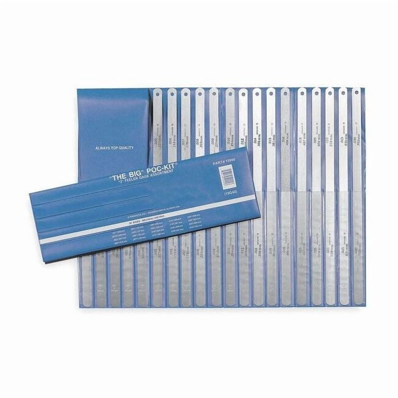 Precision Brand Feeler Gage Set,20 PC 19990