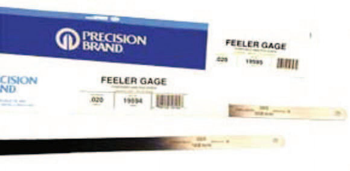 Precision Brand Flat Length Steel Feeler Gauges, 0.001 in, 12 in Length