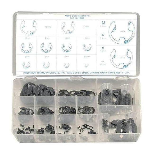 External Retaining Ring Assortment, Steel, 35 Sizes 13990