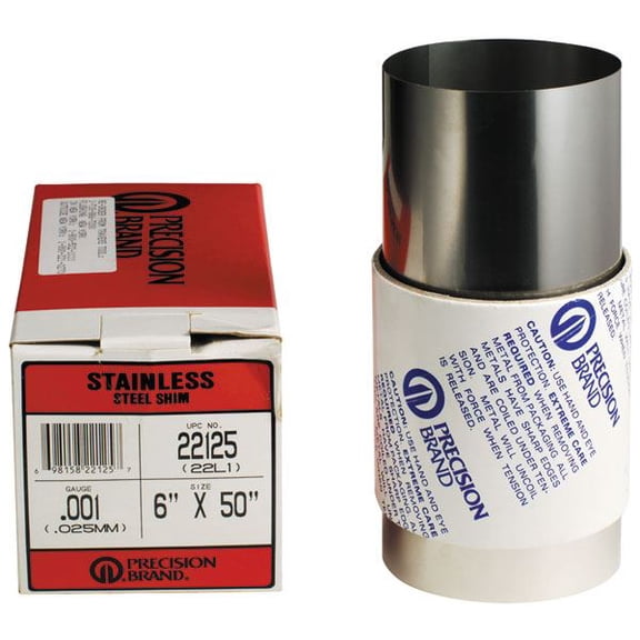 Precision Brand Shim Stock,Roll,Cold 302 SS,150mm 22974