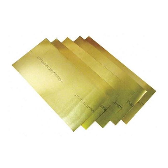 Precision Brand Shim Stock,Sheet,Brass,0.031 In,6 In,PK2 17530