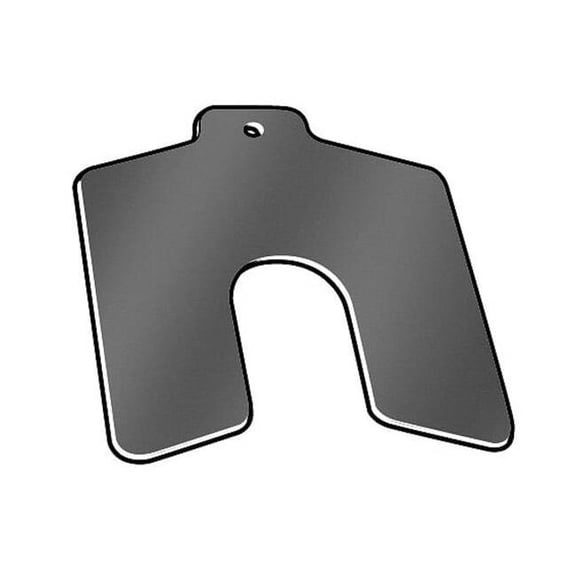Precision Brand Slotted Shim with Tab A-2"x2", 0.0075" Thickness, Pk20 42124