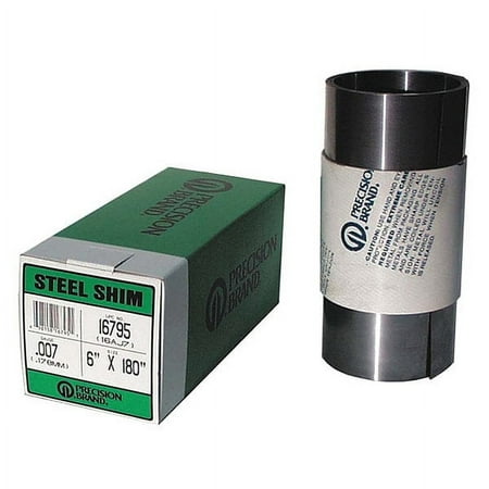 Precision Brand Steel Shim Stock Rolls, 0.0015", Low Carbon 1008/1010 Steel, 0.031" x 100" x 6" - 1 RL (605-16660)