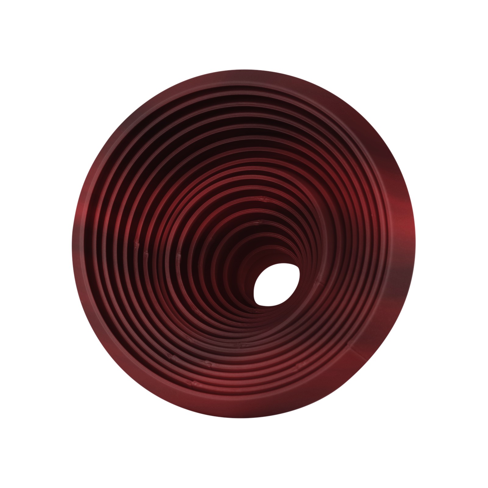 Precision CNC Machined Aluminum Alloy Vortex Sculpture Modern Art Decor for Home and Office, Red Finish, 12 Inch